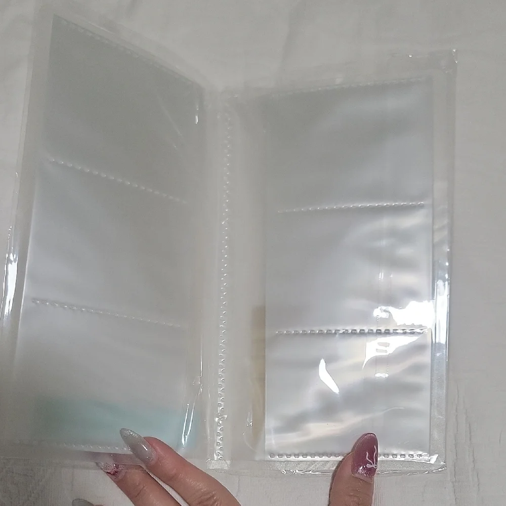 New Muji Japanese Made In Japan Clear 60 Cards Holder Folder With Label Stickers